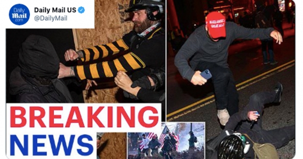 Daily Mail Photo of Proud Boys, Antifa Brawl Sparks Accusations of Bias